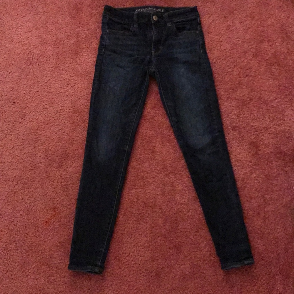 AEO Dark Wash High Rise Jegging Size 4 Regular